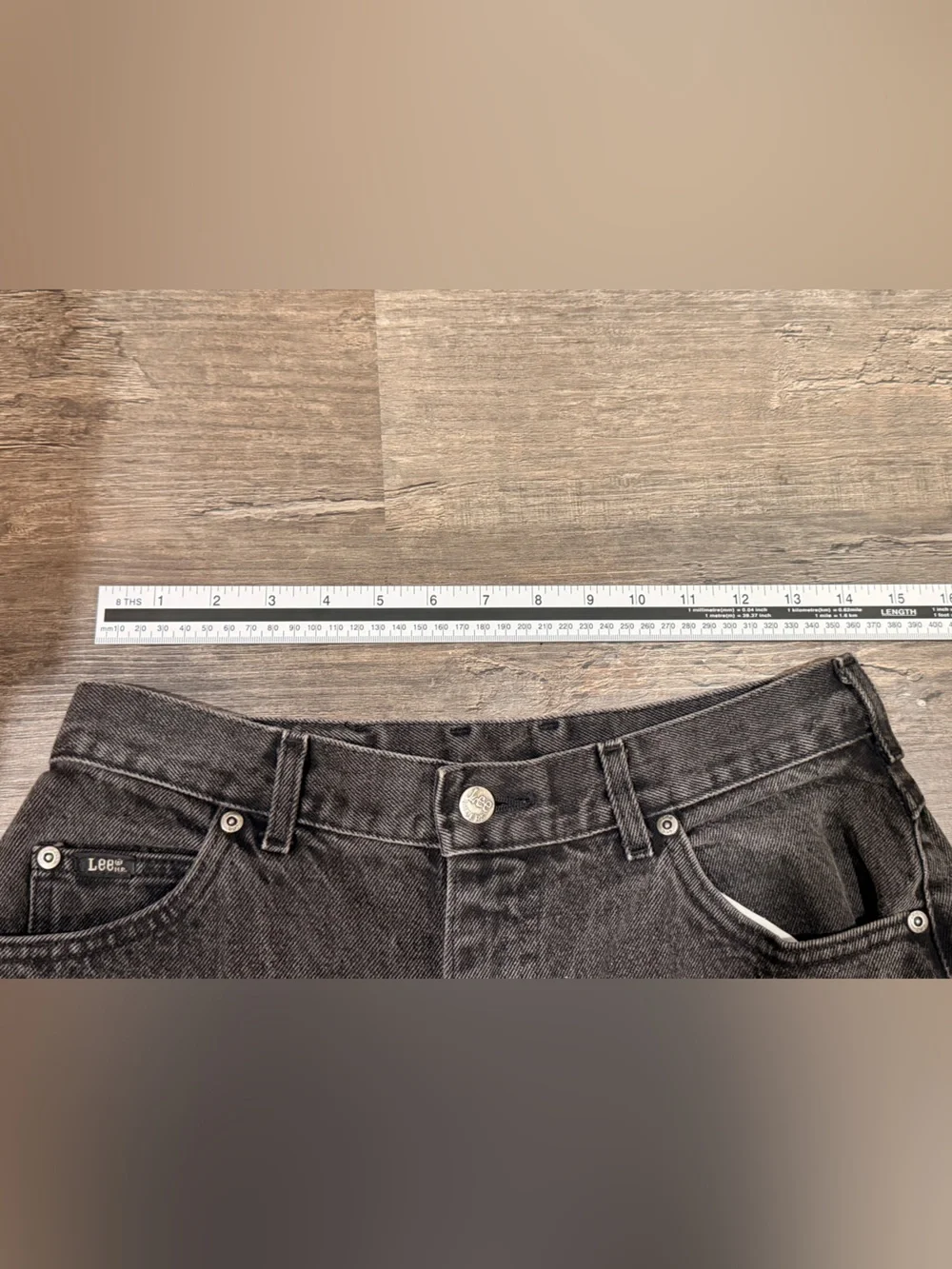 Lee Men's Washed Black Tapered Straight Jeans